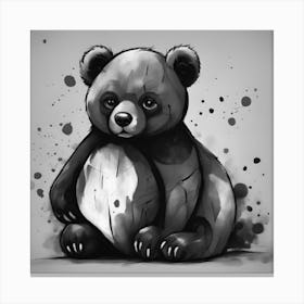 Oso Negro Y Blanco Canvas Print