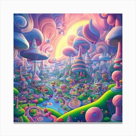 Psychedelic City Canvas Print