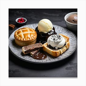 Desserts On A Plate 1 Canvas Print