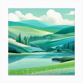 Landscape Painting 14 Canvas Print