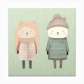 Two Bears Canvas Print