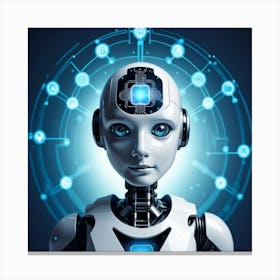 Futuristic Robot 50 Canvas Print