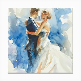 Watercolor Couple Dancing At Wedding 1718371440 4 Canvas Print