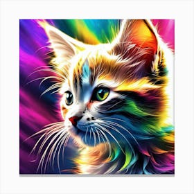 Colorful Cat 2 Canvas Print