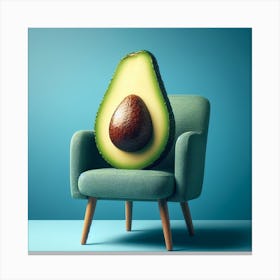 Avocado On A Chair 6 Canvas Print