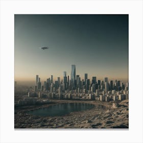 Futuristic Cityscape Canvas Print