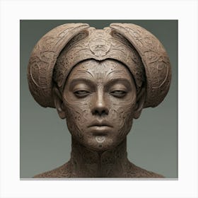 Woman'S Head 4 Canvas Print