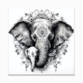 Elephant Series Artjuice By Csaba Fikker 003 Canvas Print