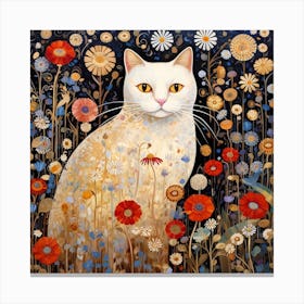Cat In The Meadow Canvas Print