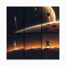 Retro Futuristic Elements,Retro Futuristic Background,Retro Futuristic Templates (119) Canvas Print