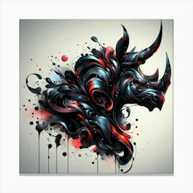 Rhino Art 1 Canvas Print