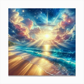 Sunrise Over The Ocean 3 Canvas Print