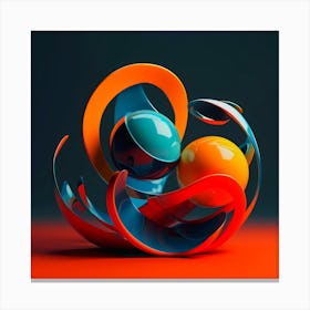 Abstract 3d Art,3d rendergeometric shapes abstract Canvas Print