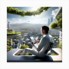 Futuristic Cityscape 209 Canvas Print