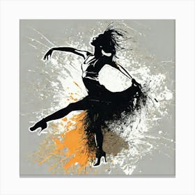 Illustration grunge Dancer 1 Canvas Print