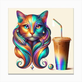 Creative Feline Cat Artwork 78 Canvas Print