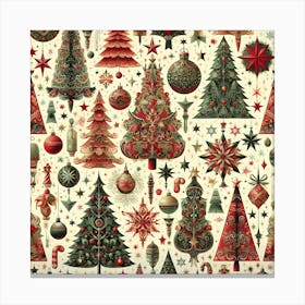 Christmas Trees Decoration Canvas Print