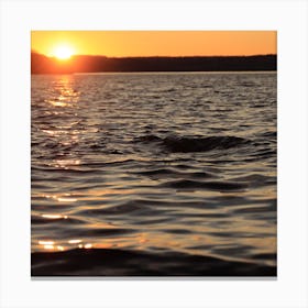 Sunset Over Lake Canvas Print