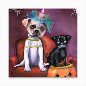 Halloween Dogs Canvas Print