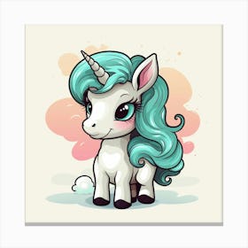 Cute Unicorn 781 Canvas Print