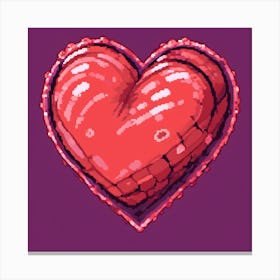 Pixel Heart 3 Canvas Print