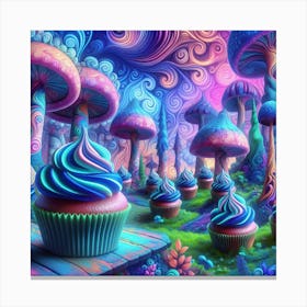 Psychedelic Cupcakes Canvas Print