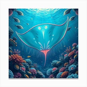 Stingray in Riff Canvas Print