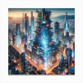 Futuristic Cityscape 9 Canvas Print