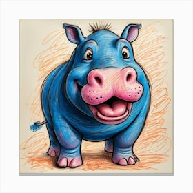 Hippo 32 Canvas Print