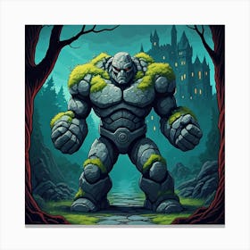 Gigantic Stone Golem Canvas Print