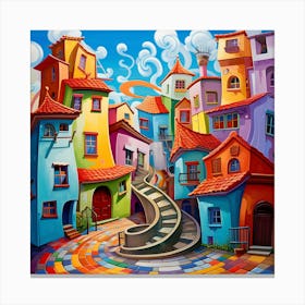 Colorful City 7 Canvas Print