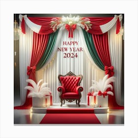 Happy New Year 2024J Canvas Print