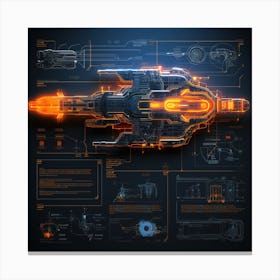 Futuristic Spaceship 8 Canvas Print