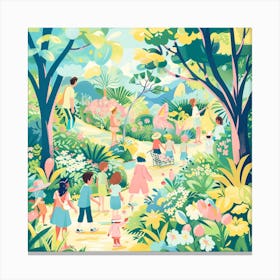 Children In The Park Canvas Print