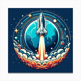 Space Shuttle Launch 1 Canvas Print