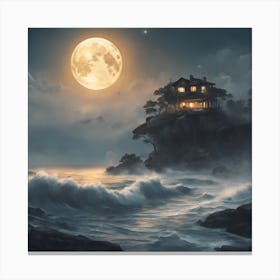 House On The Beach Canvas Print