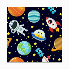 Space Theme Canvas Print