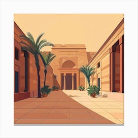 Egyptian Courtyard Canvas Print