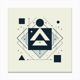 Geometric Abstract Painting Canvas Print