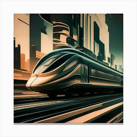 Futuristic Train Canvas Print