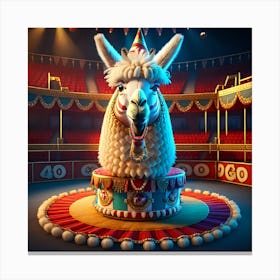 Ringmaster Big Top Circus Llama Canvas Print