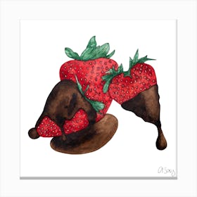 Chocolate Strwberries Canvas Print