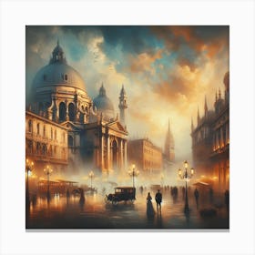 Venice At Night 1 Canvas Print