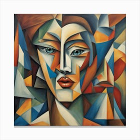 Cubism art splitting minds Canvas Print