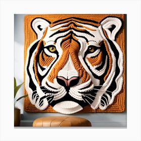 Tiger Head Bohemian Wall Art 4 Canvas Print