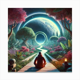 Meditative Landscape.AI Canvas Print