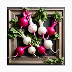 Radishes In A Frame 11 Canvas Print
