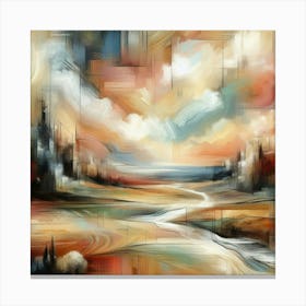 Abstract Landscape Painting 1 Canvas Print