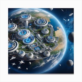 Space City 32 Canvas Print