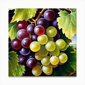 Grapes On The Vine 20 Canvas Print